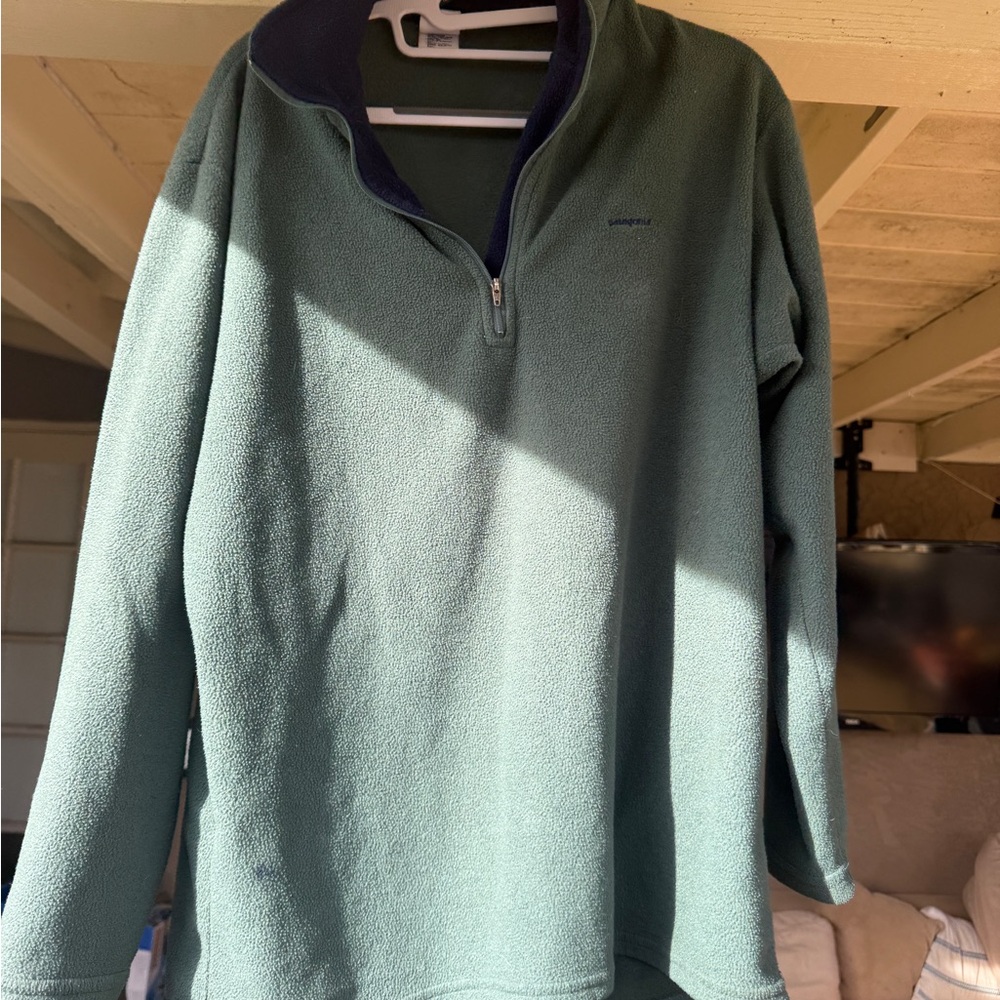 Patagonia 1/4 Zip Sweater Sage Green